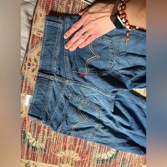 Girls 2pc bundle -sz 10-12- Levi jegging-AF hoody glitter logo-great shape ! ☀️ - Picture 7 of 12